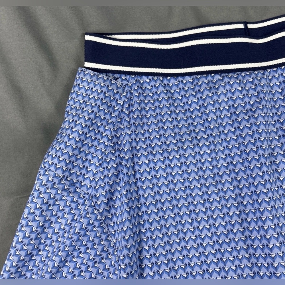 Peter Millar Womens Golf Skort Martini Glasses Print Large Blue Polyester - Picture 2 of 6